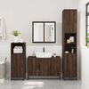vidaXL Bathroom Furniture Set Brown oak Engineered wood, metal, glass