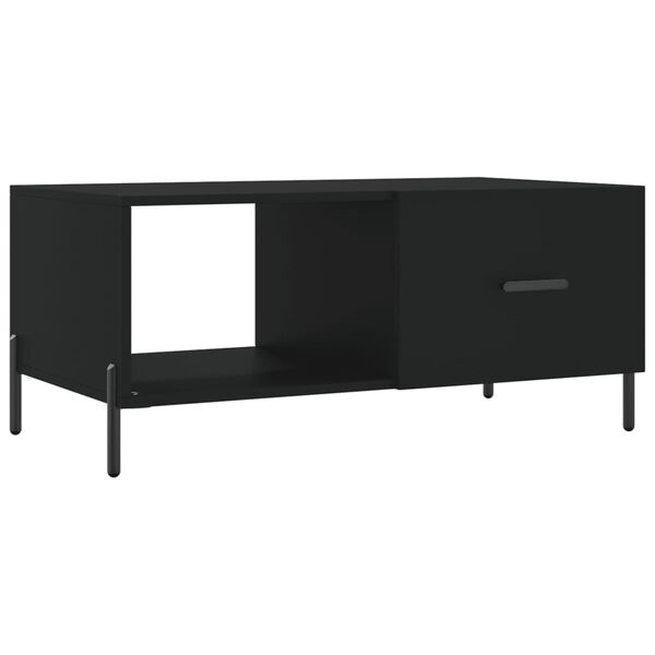 vidaXL Coffee Table Black Engineered wood and metal Medium Coffee Table