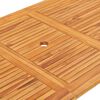 vidaXL Dining Table Natural Teak Solid Teak Wood 63x31.5x29.5 in