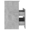 vidaXL Bed Cabinet Concrete Grey Engineered wood 19.7 x 12.6 x 23.6 in