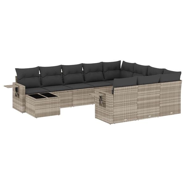 vidaXL Garden Sofa Set Light Grey