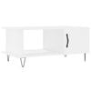 vidaXL Coffee Table White Engineered wood, Iron 35.4 x 19.7 x 15.7 in