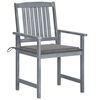 vidaXL Garden Chair Set of 6 Grey Solid Acacia wood Medium Durable