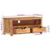 vidaXL TV Cabinet Light Brown Solid Acacia Wood Standard TV Cabinet