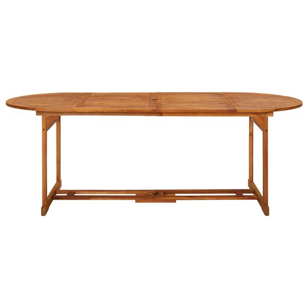 vidaXL Dining Table Natural wood Solid acacia wood Large Durable