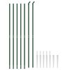 vidaXL Chain Link Fence with Spike Anchors Green 7.2x32.8'