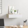 vidaXL Drawer Shelf Oak and White MDF, Metal Compact Wall Shelf