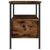 vidaXL Bedside Cabinet Set of 2 Smoked Oak Engineered wood, iron