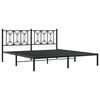 vidaXL Bed Frame Black Steel Full Bed Frame Rectangular Modern