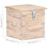 vidaXL Chest White Solid acacia wood with iron 15.7 in Chest Square