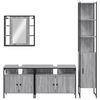 vidaXL Bathroom Cabinet Set Grey sonoma