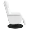 vidaXL Recliner Chair with Footrest White Faux Leather