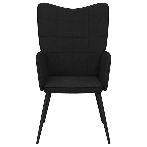 vidaXL Chill Chair Black Fabric (100% polyester), steel Standard Modern