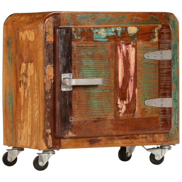 vidaXL Bedside Cabinet Multicolor Solid reclaimed wood Medium Portable