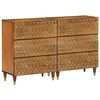 vidaXL Side Cabinet Set of 2 Honey brown