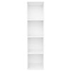 vidaXL Book Cabinet White Engineered Wood 14.2 x 11.8 x 56.3 in