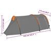 vidaXL Camping Tent 4 Persons Gray and Orange
