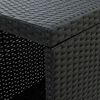 vidaXL Bar Table Black PE rattan, steel 47.2 x 23.6 x 43.3 in Bar Table