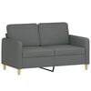 vidaXL 2-seater Sofa Dark Grey Fabric (100% polyester), metal, textilene