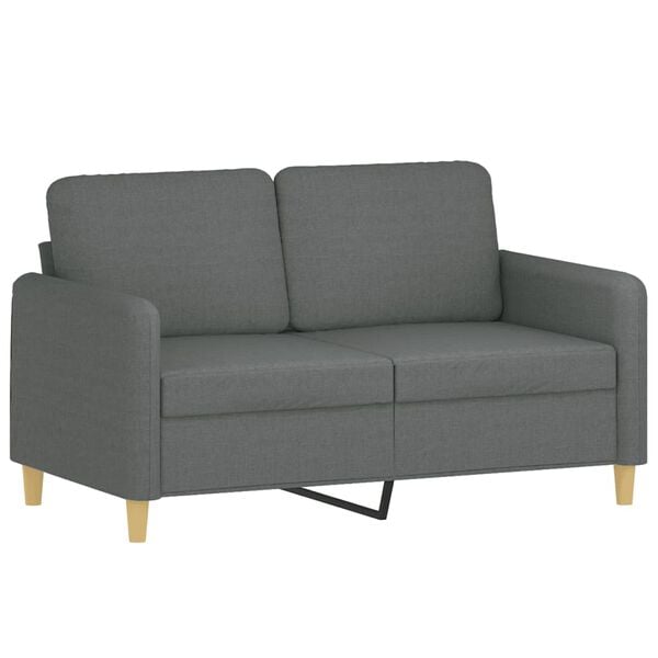 vidaXL 2-seater Sofa Dark Grey Fabric (100% polyester), metal, textilene