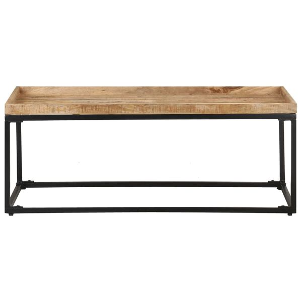 vidaXL Coffee Table 43.3"x23.6"x16.5" Rough Mango Wood