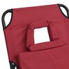 vidaXL Sun Lounger Red Oxford Fabric Standard Foldable