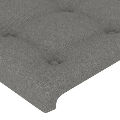 vidaXL Headboards 4 pcs Dark Gray 31.5"x2"x30.7"/34.6" Fabric