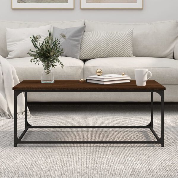 vidaXL Coffee Table Brown Oak Engineered Wood Standard Durable