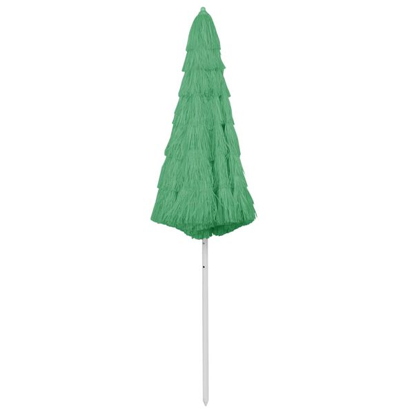 vidaXL Hawaii Beach Parasol Green Polyester 118.1 in diameter
