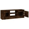 vidaXL TV Cabinet With Door Smoked Oak Engineered Wood Standard
