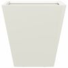 vidaXL Garden Planter White Cold-rolled Steel Medium Decorative Inlays