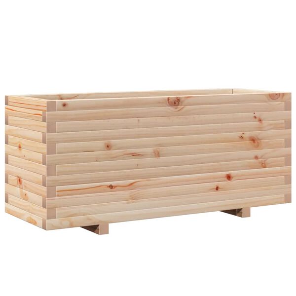 vidaXL Garden Planter Natural Wood Solid Pine Wood Medium Durable