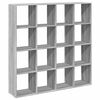 vidaXL Book Cabinet Grey Sonoma Engineered wood Medium Book Cabinet