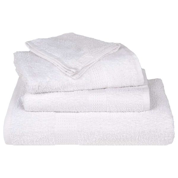 vidaXL Towel Set of 2 White 100% Cotton XXL Bath Towel Rectangular