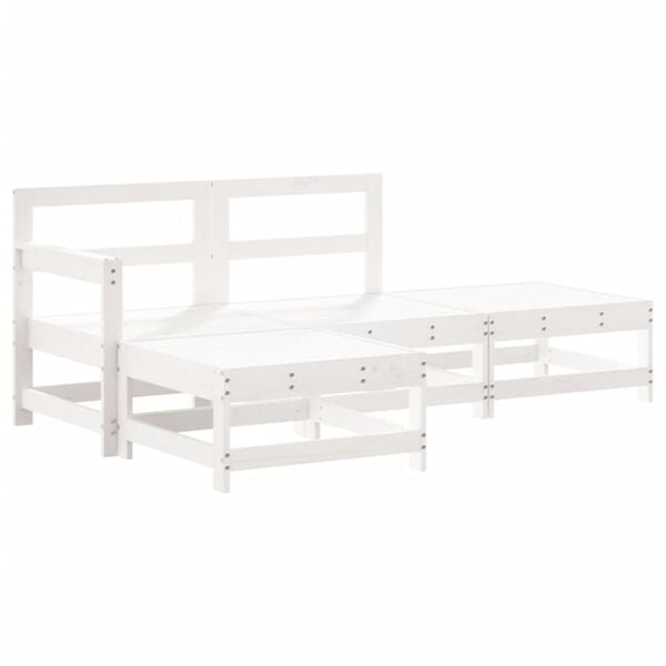 vidaXL Garden Lounge Set White, Anthracite