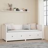 vidaXL Day Bed White Solid pine wood 31.5x79 in Day Bed Rectangular