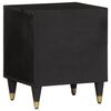 vidaXL Bedside Cabinet Black Solid mango wood with black finish, iron