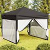 vidaXL Folding Party Tent with Sidewalls Anthracite 9.8'x9.8'
