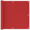 vidaXL Balcony Screen Red 35.4x236.2" HDPE