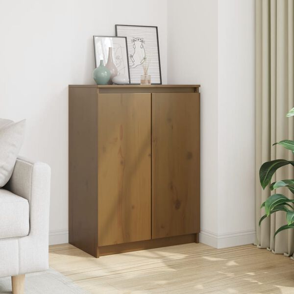vidaXL Sideboard Honey brown Solid pine wood Medium Sideboard