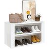 vidaXL Shoe Rack High gloss white Engineered wood Medium Shoe Rack