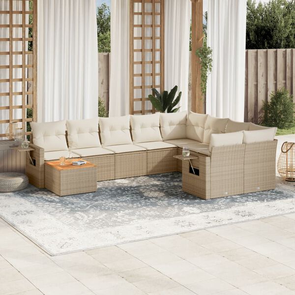 vidaXL Garden Sofa Set Beige