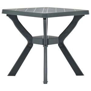 vidaXL Garden Table Green Plastic 27.6x27.6x28.3 in Lightweight