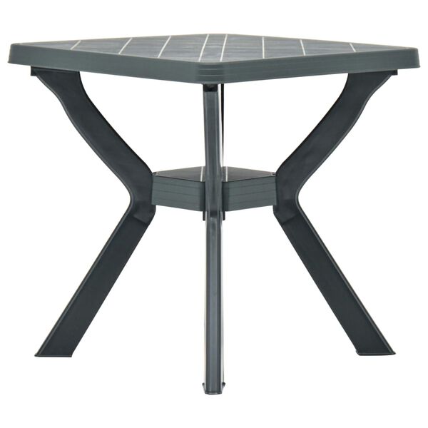 vidaXL Garden Table Green Plastic 27.6x27.6x28.3 in Lightweight