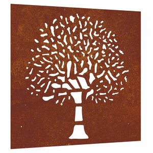 vidaXL Garden Wall Decoration Corten Steel 21.7x21.7 in Decorative Inlays
