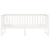 vidaXL Day Bed White Solid Pine Wood Twin Day Bed Rectangular Modern