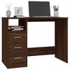 vidaXL Desk Brown Oak Engineered Wood Medium Computer Desk Rectangular
