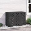vidaXL Air Conditioner Cover Black 43.31 x 19.69 x 31.50 in Steel
