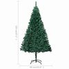 vidaXL Artificial Christmas Tree Green PVC, Steel, Plastic 4 ft