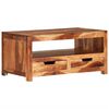 vidaXL Coffee Table Light Brown Solid Acacia wood
